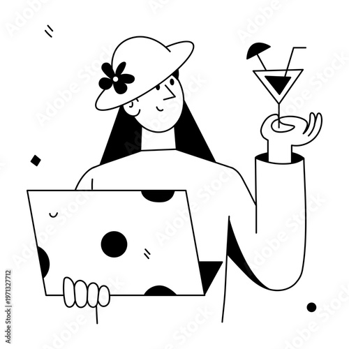 A hand drawn style illustration showing an analysis report
