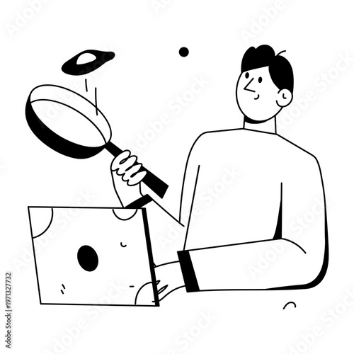 A hand drawn style illustration showing an analysis report
