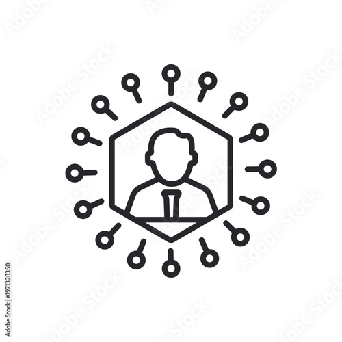 specfic icons outline and Flat Style,transparent background