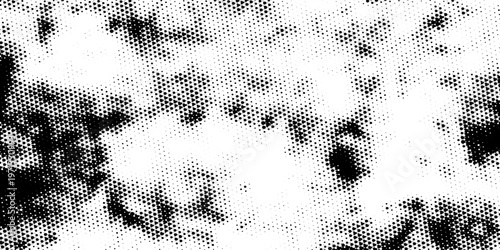 Abstract Black and White Halftone Grunge Texture Backgroun