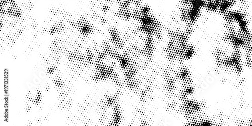 Abstract Black and White Halftone Grunge Texture Backgroun