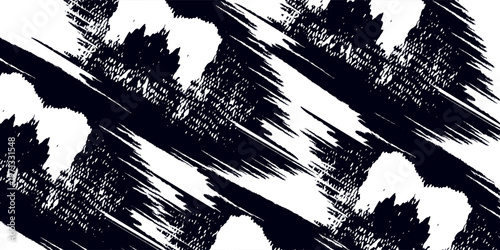 Distorted grunge layer error. Noise destroys texture. Vector trendy deformed glitch shape