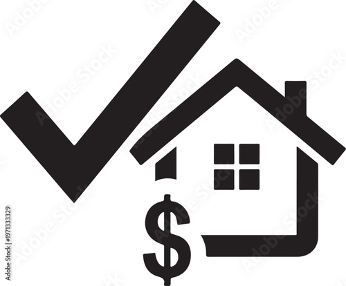 Real Estate, Property, Checkmark, Finance Icon