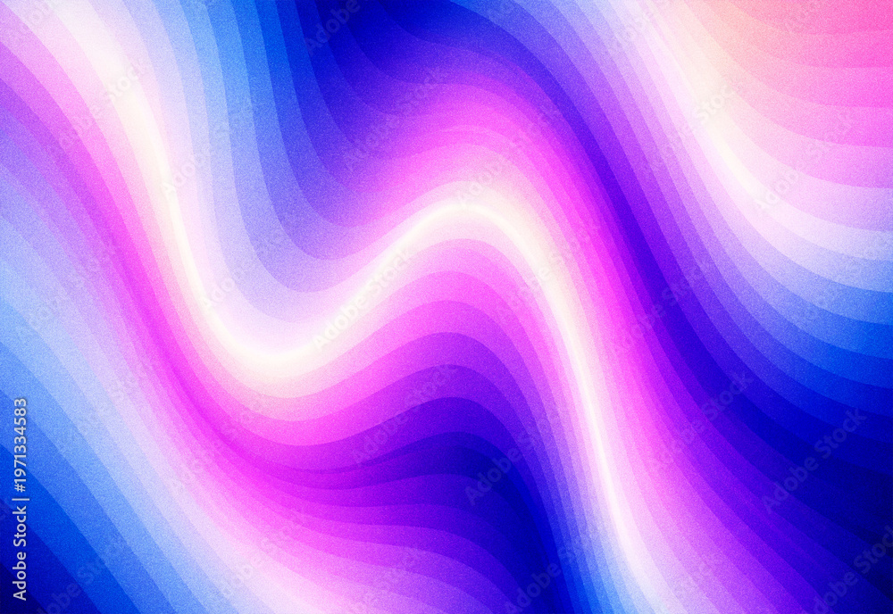 Obraz premium Abstract wavy neon background with glowing light curves in pink, purple and blue tones