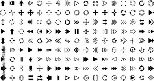 Arrow icon. Mega set of vector arrows