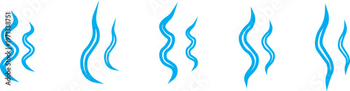 Smoke doodle line for icon steam food and coffee hot smell. Vector aroma cooking for heat air cartoon