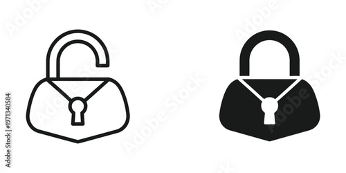Open and closed padlock icons representing security states