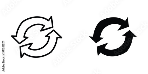 Recycling and reuse symbols representing circular economy concepts