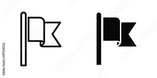 Comparison of a simplistic and bold typographic design of the letter k with a flag element.