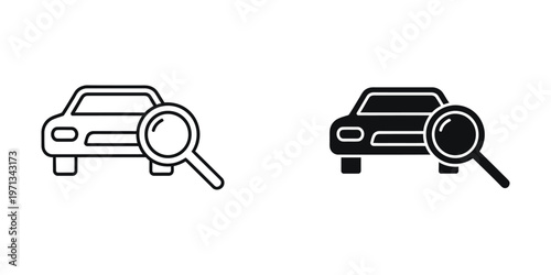 Comparison of vehicle inspection using different magnifications or styles of magnifying glasses