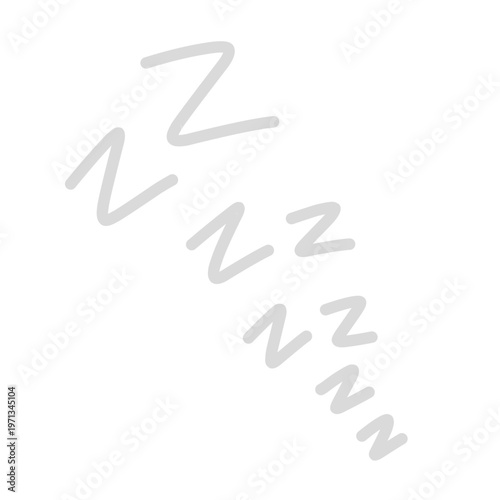 Gray zzz sleep symbol doodle illustration