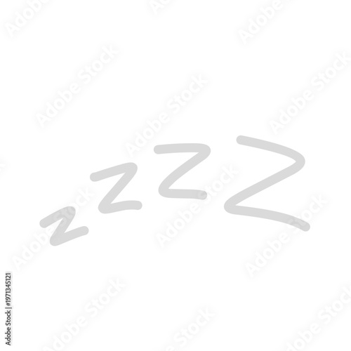 Gray zzz sleep symbol doodle illustration
