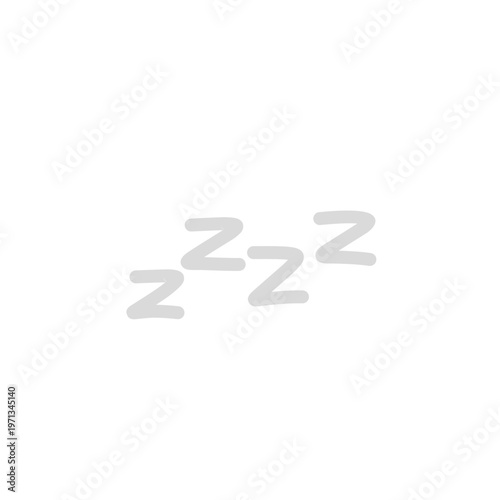 Gray zzz sleep symbol doodle illustration