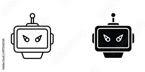 Contrasting robotic faces with differing screen appearances