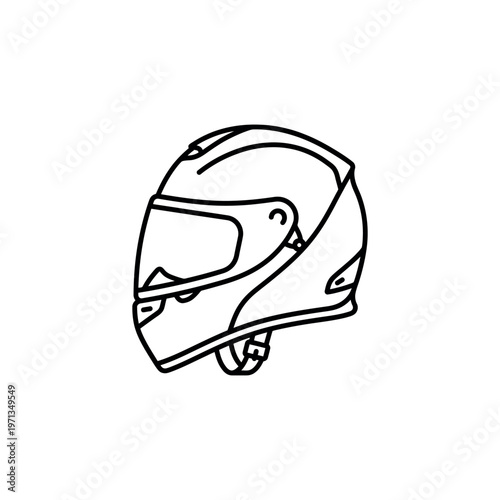 Motorcycle helmet with visor protection.