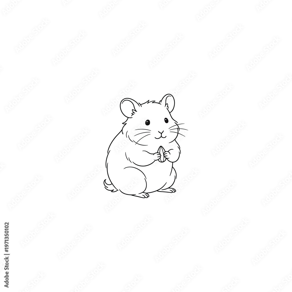 Fototapeta premium Cute hamster standing on hind legs.