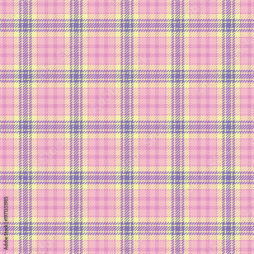 Outside tartan check texture, overlayed fabric textile pattern. Soft plaid seamless background vector in light and lime colors.
