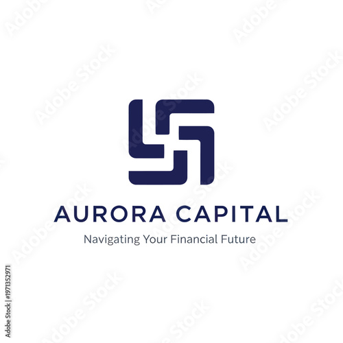 Aurora Capital Logo - Abstract Symbol for Financial Navigation and Growth.