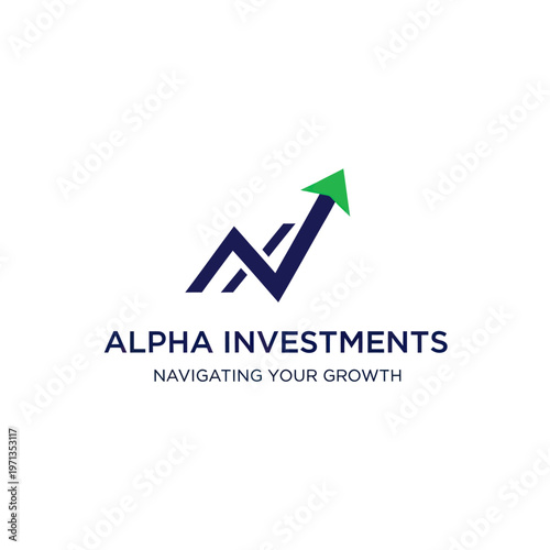 Alpha Investments Logo - Arrow Symbolizing Growth and Navigation in Financial Markets.