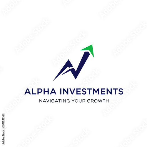 Alpha Investments Logo - Arrow Symbolizing Growth and Navigation in Financial Markets.