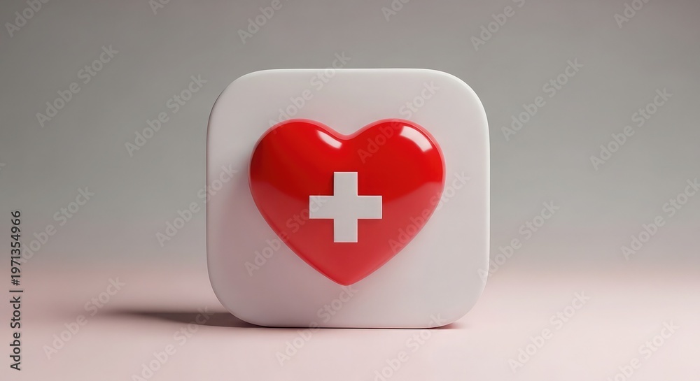 Fototapeta premium Swiss identity a heart shaped representation of switzerland's flag and values