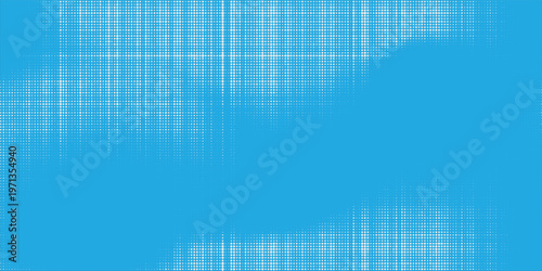 Cuadro en lienzo Futuristic blue halftone texture with the dots becoming smaller and more spaced