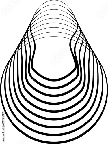 Circle liquid flowing line blend for banner, symbol, logo, icon