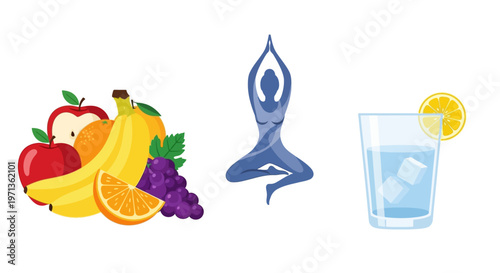 Fresh Fruit and Healthy Lifestyle Choices.