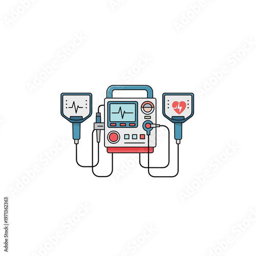 Automated External Defibrillator (AED) Illustration