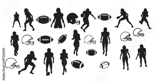 female american football player silhouette 