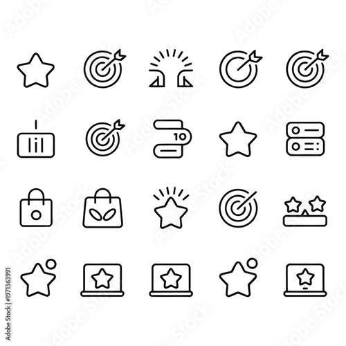 Megaphone icon collection for announcing news and amplifying important messages