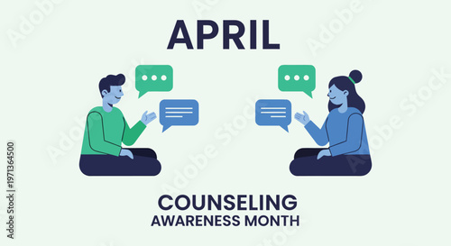 April counseling awareness month two people in a therapy session