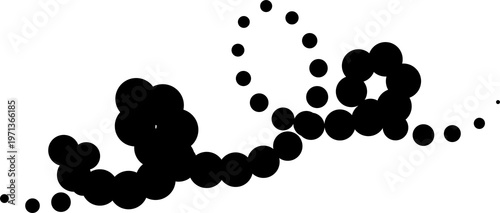 Bold dotted wave line shapes set