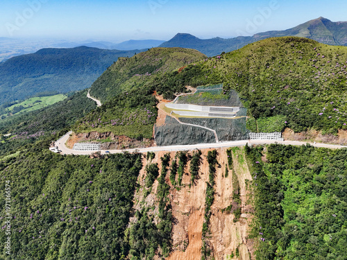 Tableau sur toile Serra da Rocinha, Santa Catarina - section with slope containment
