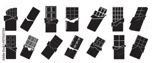  chocolate silhouette on white background