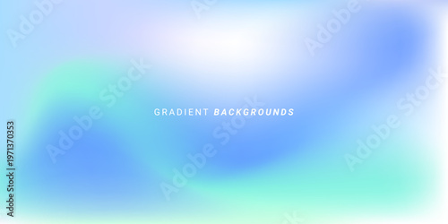 Abstract background with soft blue, green, and white gradient colors. Minimalist fluid background. Suitable for banners, posters, cards, presentations, and landing pages.