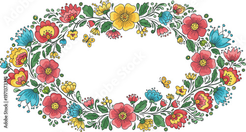 Seamless spring floral frame design featuring Easter eggs and butterflies with pink roses and garden leaves on a cute nature-inspired vector illustration wallpaper