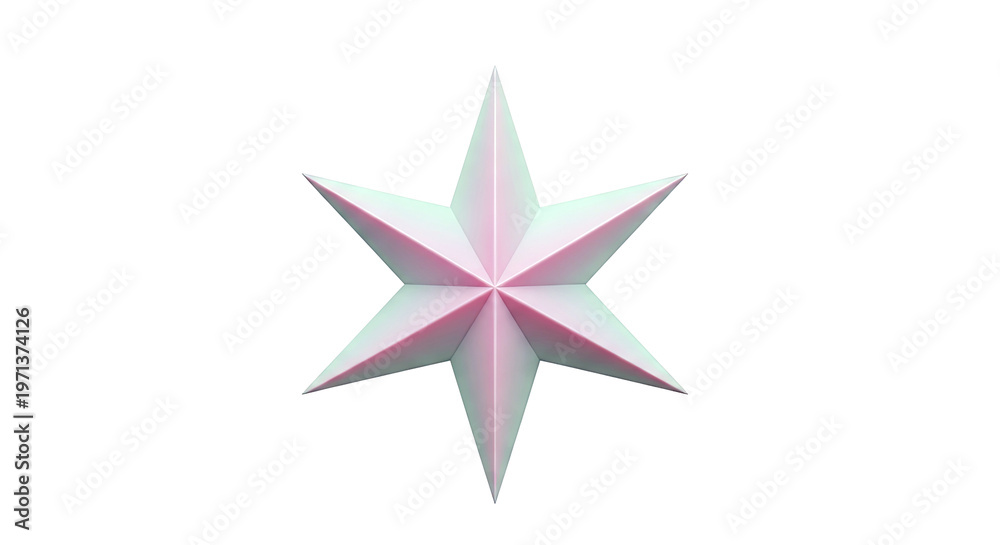 Fototapeta premium Geometric Pink Star
