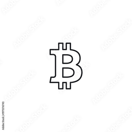 Bitcoin cryptocurrency logo symbol icon.