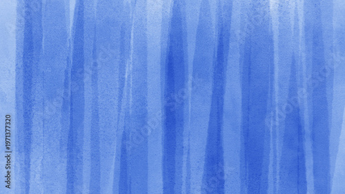青い水彩ペイントの背景イラスト　ディープブルー縦縞タイプ