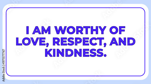 Obraz na płótnie Positive Affirmations Poster – Self Love & Motivation for Social Media