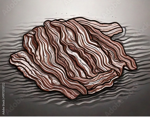 Raw Beef Strips Ready for Cooking.