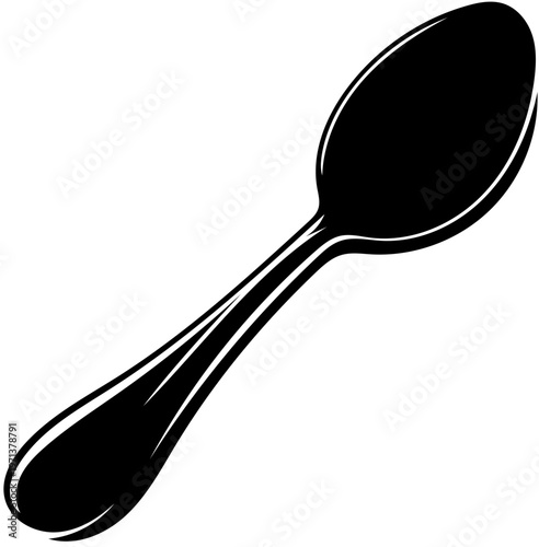 spoon on white background vector