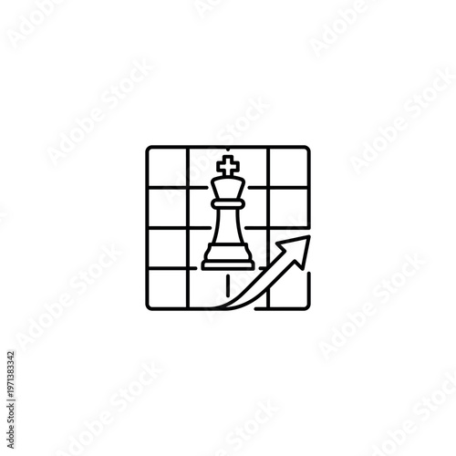Chess Piece on Grid Board.