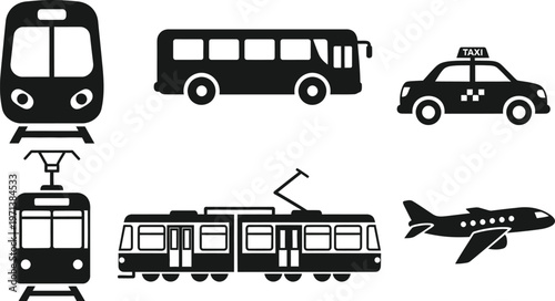 Various modes of public transportation