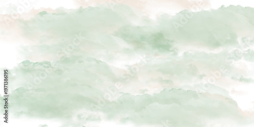 Green watercolocover, banner, f vector texture background for stroked painting green Watercolor paper texture.light colorful with white background and blurred pattern