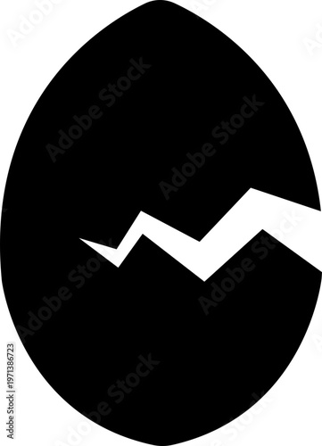 Easter egg icon, vector. Broken Easter egg. Ester eggs shell. Egg shell and egg icons, featuring diverse graphic patterns arranged in a neat holiday collection, used for web page designs or mobile
