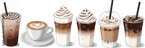 Flat Vector Illustration and Icon Set of Renewable Energy with Wind Turbines Solar Panels and Recycling Symbols for Sustainable Green Business and Environmental BrandingFlat Vector Illustration and Ic