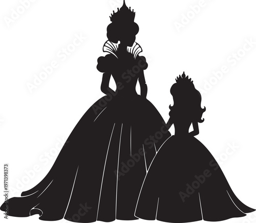 Set of summer long maxi dresses and fashion stylish dress collection template, fill in the blank apparal tops bottoms various styles