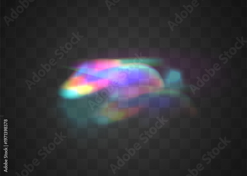 Abstract colorful light flare or orb on with abstract art with light effect